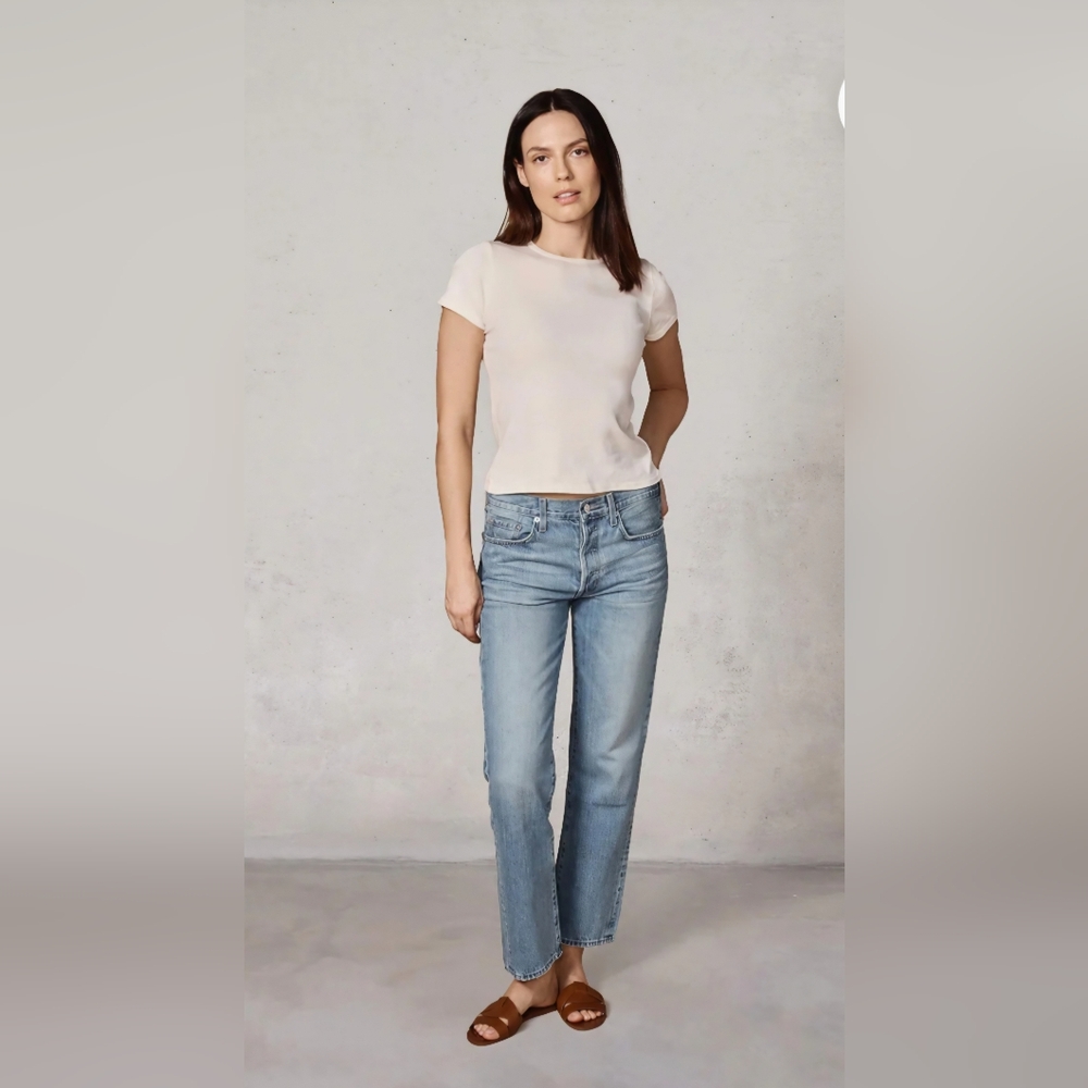 Edwin Kali Ankle Vintage Straight Leg Jeans- In The Color Ariel